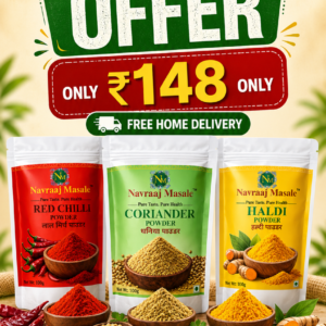 Navraaj Masale Saver Combo Pack ( Red chilli, Turmeric Powder & Coriander Powder )